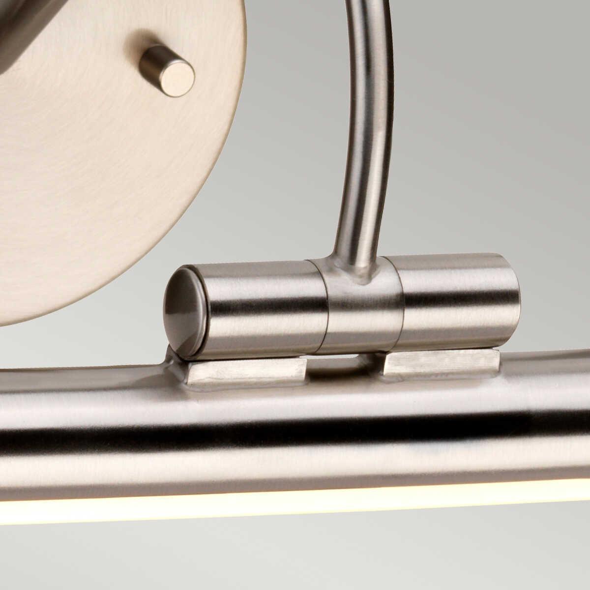 alton 1 lt large led brushed nickel picture light elstead lighting Living Room Close Up