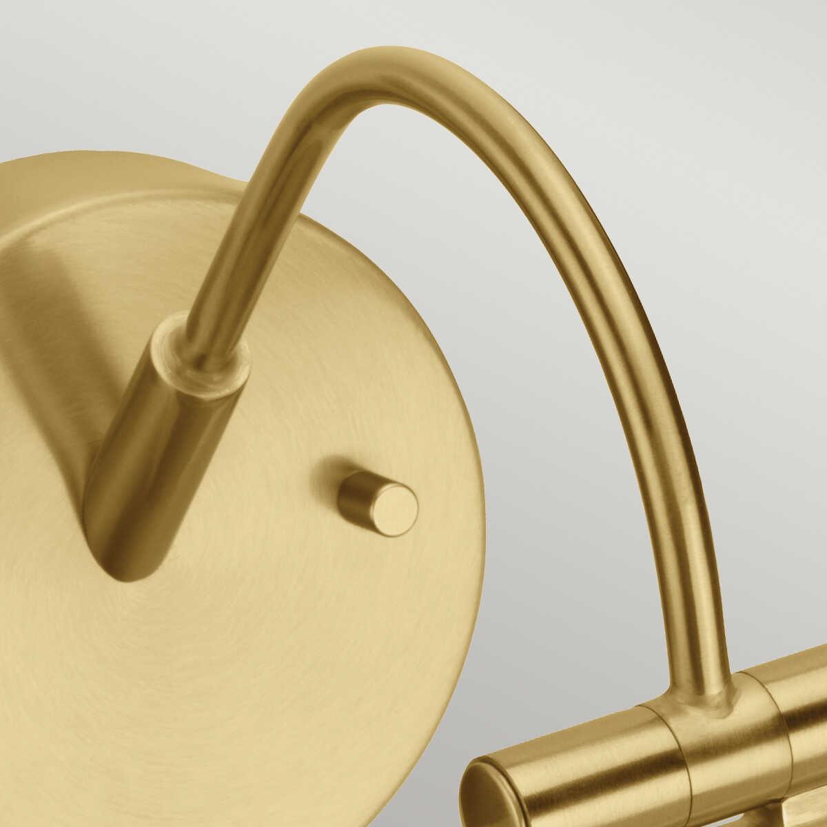 alton 1 lt small led brushed brass picture light elstead lighting Close Up