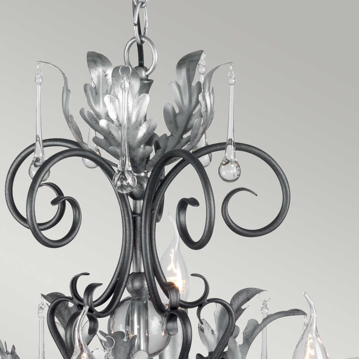 Elstead Amarilli 10 Light Black & Silver Chandelier-Elstead Lighting-4-Tiffany Lighting Direct