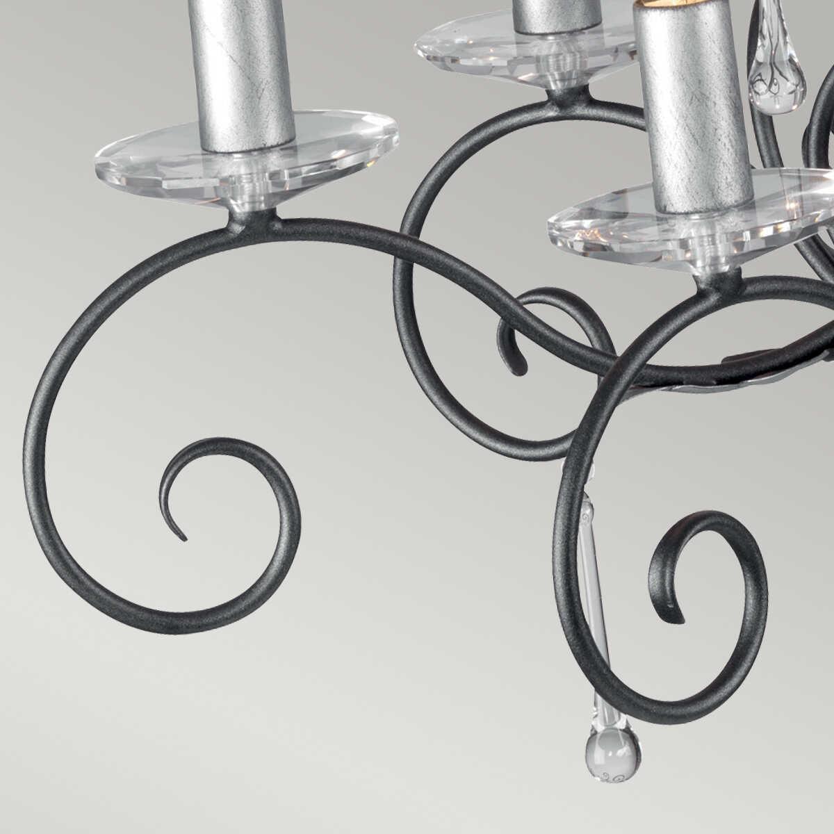 Elstead Amarilli 10 Light Black & Silver Chandelier-Elstead Lighting-6-Tiffany Lighting Direct