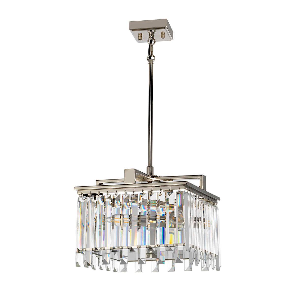 Aries 4 Light Small Nickel/Crystal Chandelier Elstead-Elstead Lighting-5-Tiffany Lighting Direct