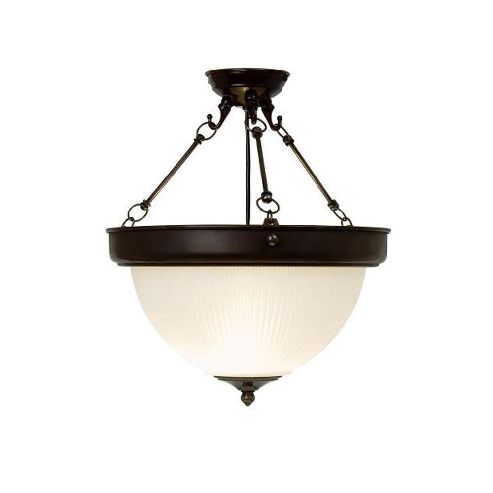 Art Deco Ceiling Light - Kansa Art Deco Prismatic Dome Ceiling Light DOME6356