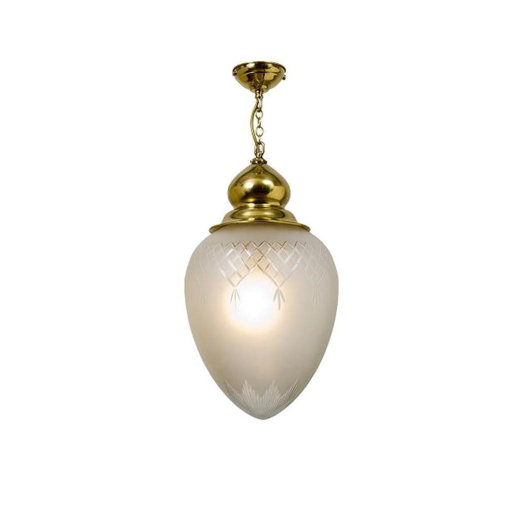 Art Deco Ceiling Light - Kansa Pinestar Acorn Large Ceiling Light PINE429