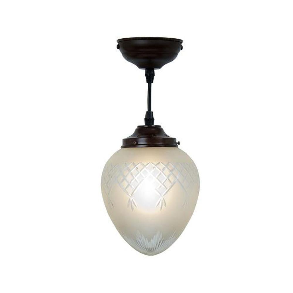 Art Deco Ceiling Light - Kansa Pinestar Medium Acorn Art Deco Ceiling Light PINE427
