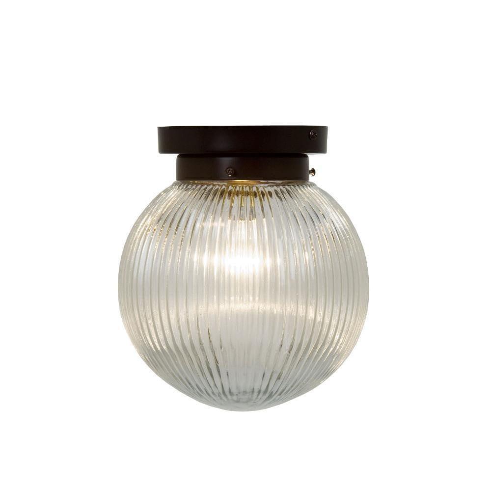 Art Deco Ceiling Light - Kansa Prismatic Globe Flush Ceiling Light PRISM627