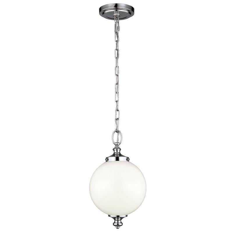 Art Deco Ceiling Lights - Feiss Parkman Polished Nickel Finish Small Pendant Ceiling Light FE/PARKMAN/PS PN