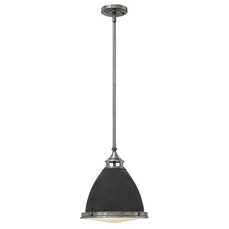 Art Deco Ceiling Lights - Hinkley Amelia Aged Zinc Finish Pendant Ceiling Light HK/AMELIA/P/M DZ