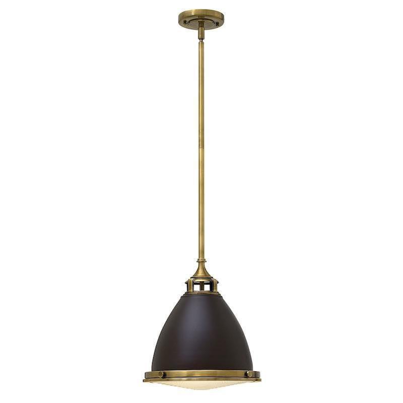 Art Deco Ceiling Lights - Hinkley Amelia Buckeye Bronze And Restoration Bronze Finish Pendant Ceiling Light HK/AMELIA/P/M RB