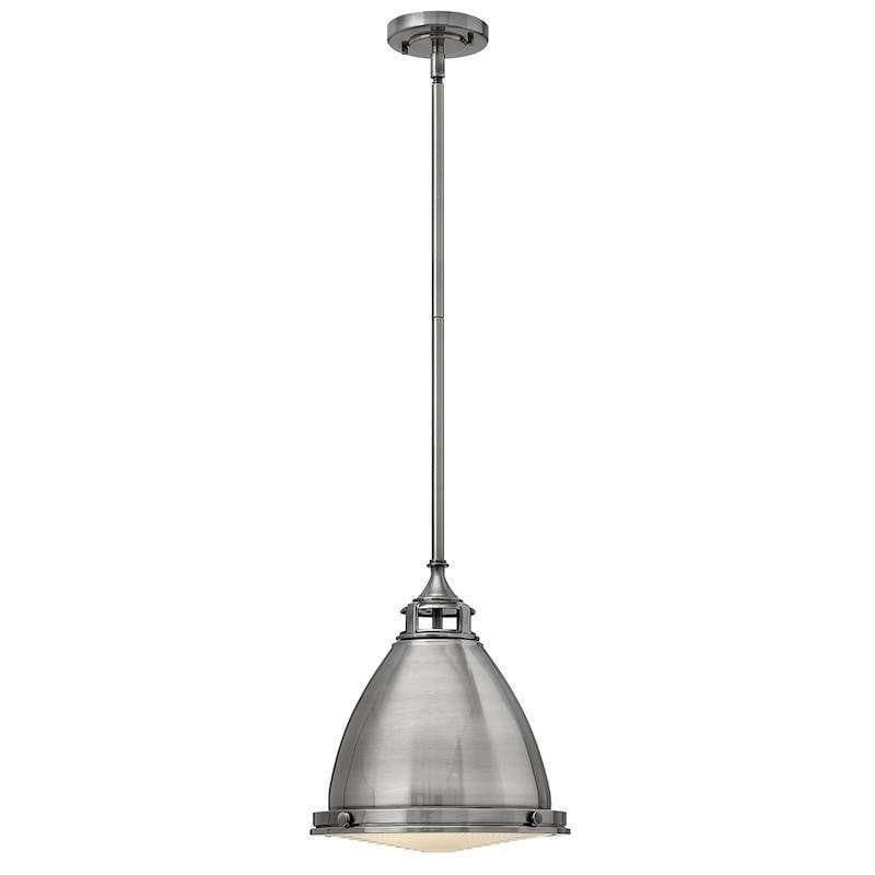 Art Deco Ceiling Lights - Hinkley Amelia Polished Antique Nickel Finish Pendant Ceiling Light HK/AMELIA/P/M PL