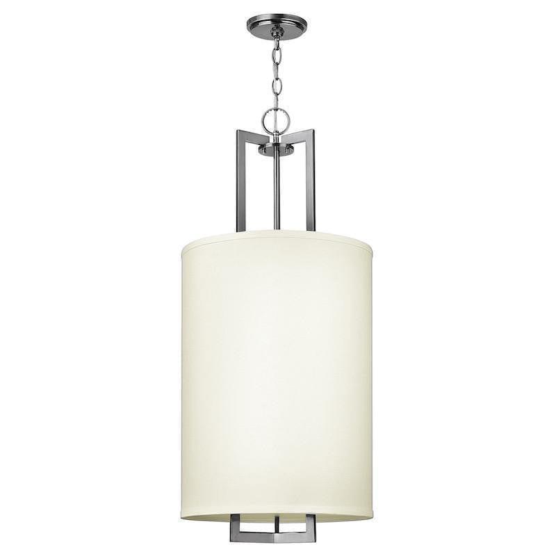 Art Deco Ceiling Lights - Hinkley Hampton Antique Nickel Finish Pendant Ceiling Light HK/HAMPTON/P/C