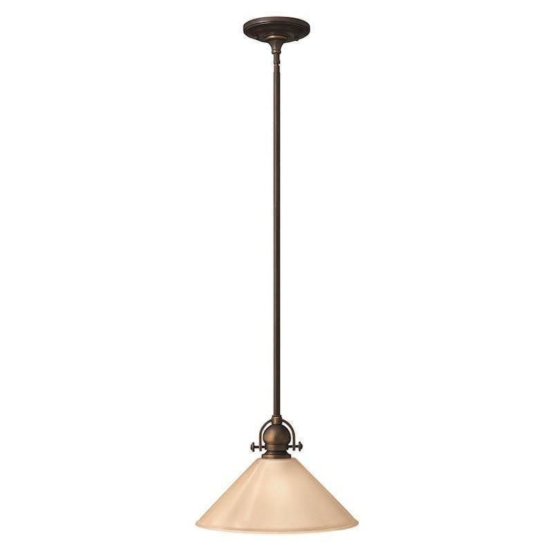 Art Deco Ceiling Lights - Hinkley Mayflower Olde Bronze Finish Pendant Ceiling Light HK/MAYFLOWER/P/B