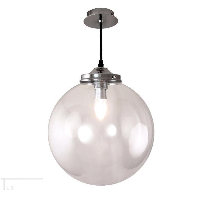 Art Deco Ceiling Lights - Kansa Extra Large Clear Globe Pendant Ceiling Light ANIK26
