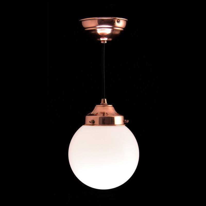 Art Deco Ceiling Lights - Kansa Flashed Opal Art Deco Ceiling Light WFO323