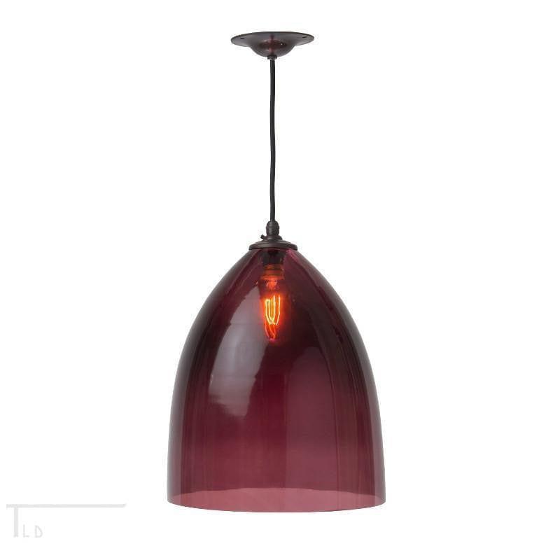 Art Deco Ceiling Lights - Kansa Havana Large Aubergine Pendant Light HAV42A