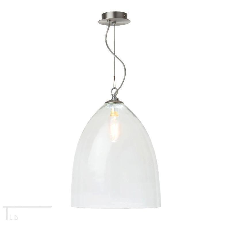 Art Deco Ceiling Lights - Kansa Havana Large Clear Pendant Light HAV42C