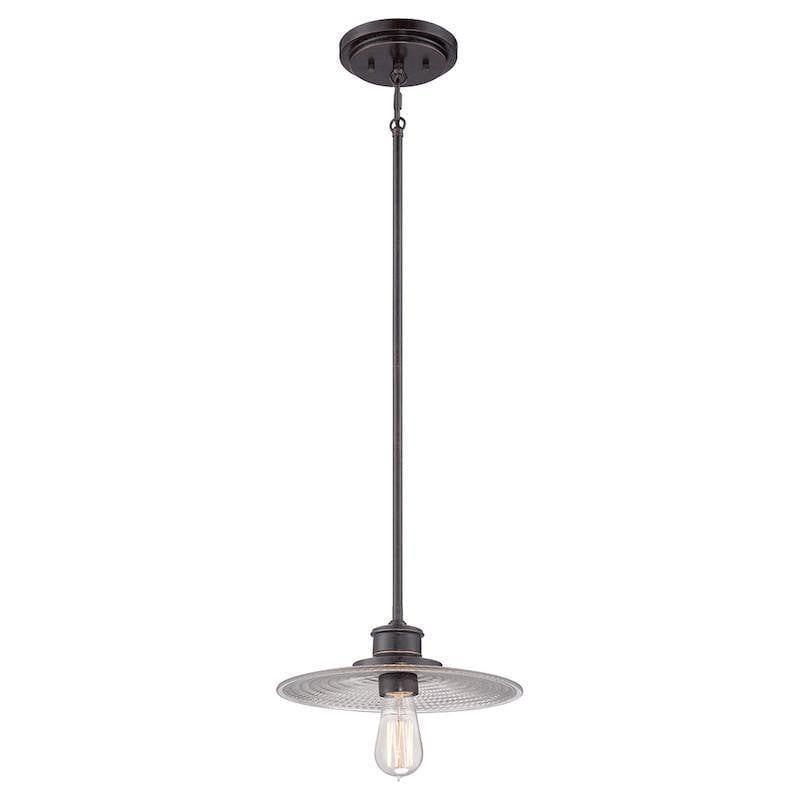 Art Deco Ceiling Lights - Quoizel Admiral Imperial Bronze Finish Small Pendant Ceiling Light QZ/ADMIRAL/P IB