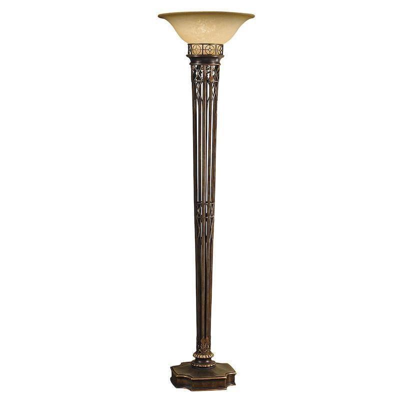 Feiss Opera Firenze Gold Torchiere Light by Elstead Lighting 1