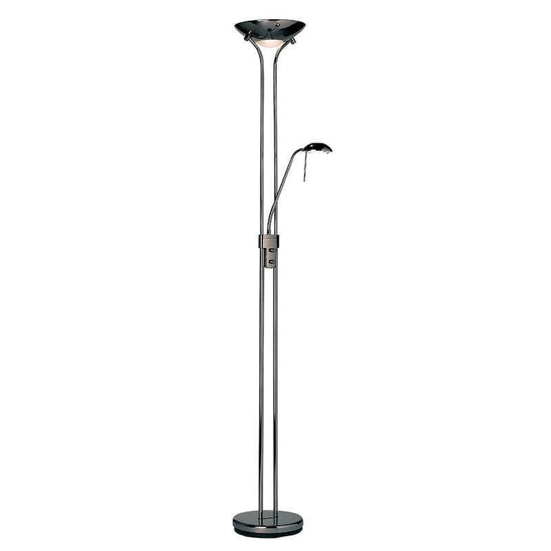 Endon Rome Black Chrome Finish And Opal Glass Floor Lamp by Endon Lighting 1