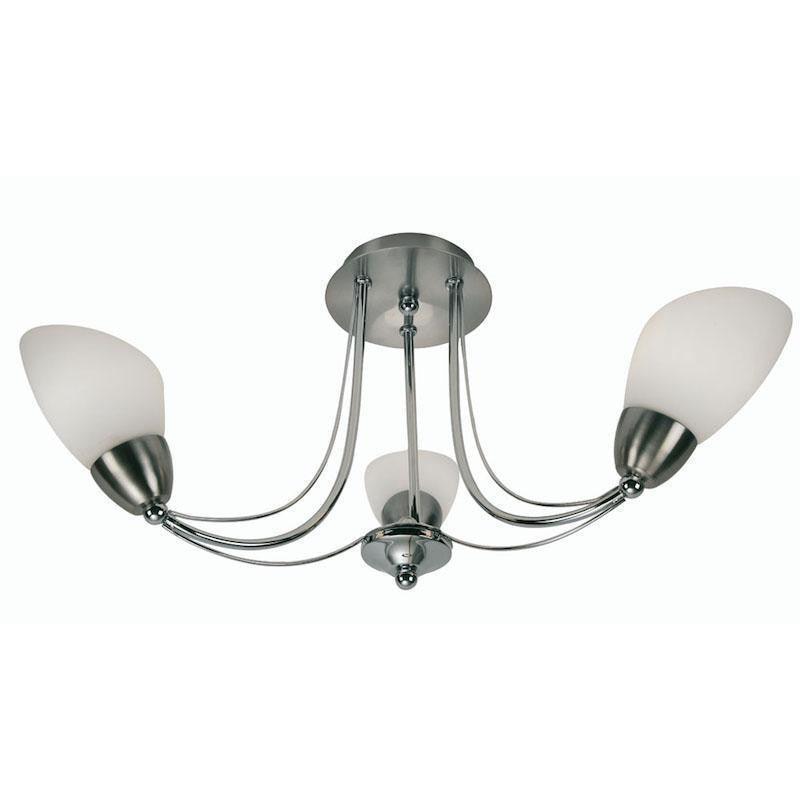 altair 3 light chrome semi flush ceiling light 8862 3 ch Living Room Image