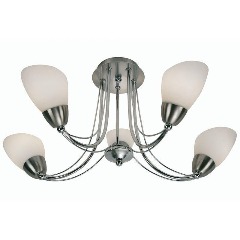altair 5 light chrome semi flush ceiling light 8862 5 ch Living Room Image