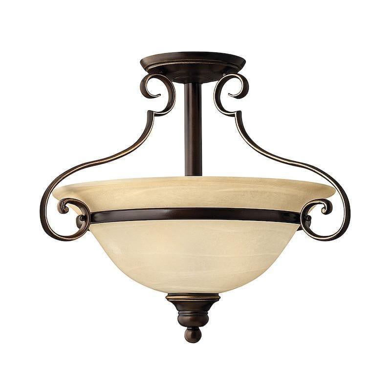 Art Deco Flush & Semi Flush - Hinkley Cello Antique Bronze Finish Semi Flush Ceiling Light HK/CELLO/SF