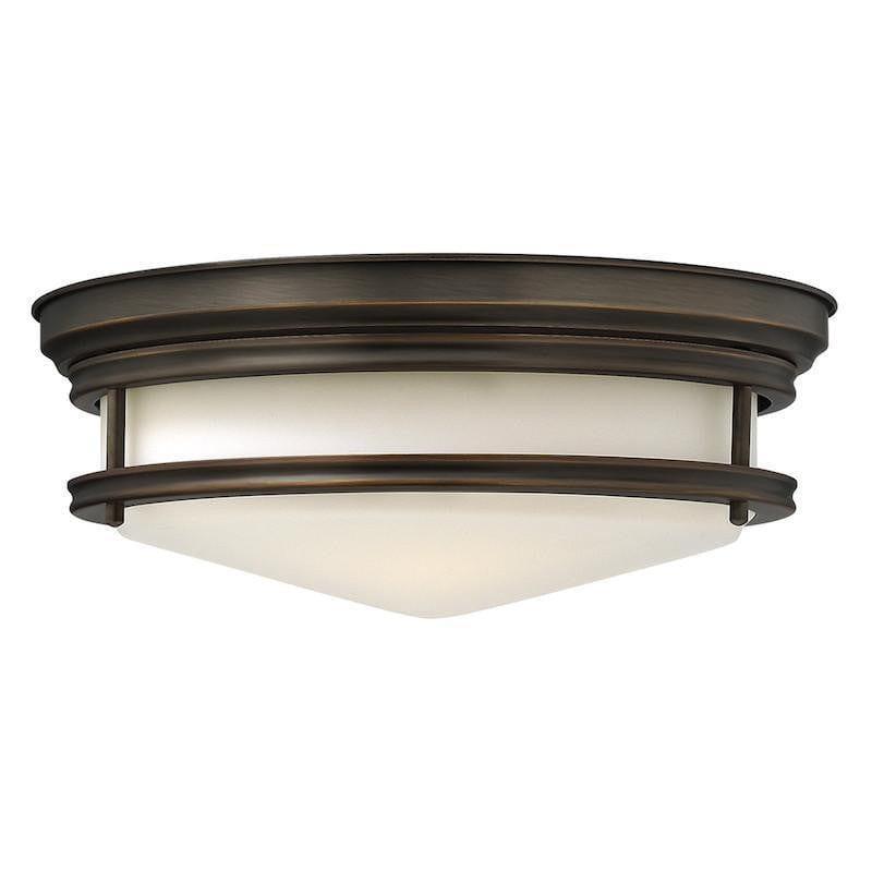 Art Deco Flush & Semi Flush - Hinkley Hadley Oil Rubbed Bronze Finish 3 Light Flush Ceiling Light HK/HADLEY/F OZ