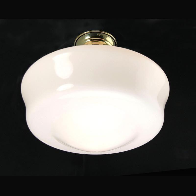 Art Deco Flush & Semi Flush - Kansa Flashed Opal Art Deco Ceiling Light SCHOOL63