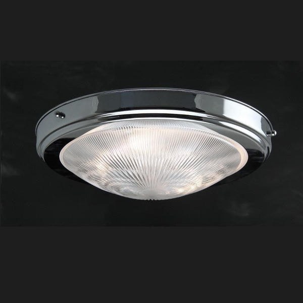 Art Deco Flush & Semi Flush - Kansa Prismatic Dish Flush Ceiling Light 462963