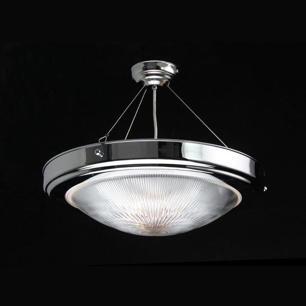 Art Deco Flush & Semi Flush - Kansa Prismatic Dish Semi-Flush Ceiling Light 462844