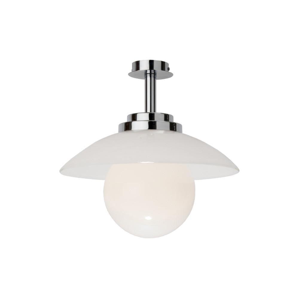 Art Deco Flush & Semi Flush - Kansa Stratton Globe Chrome Ceiling Light STRATTON39