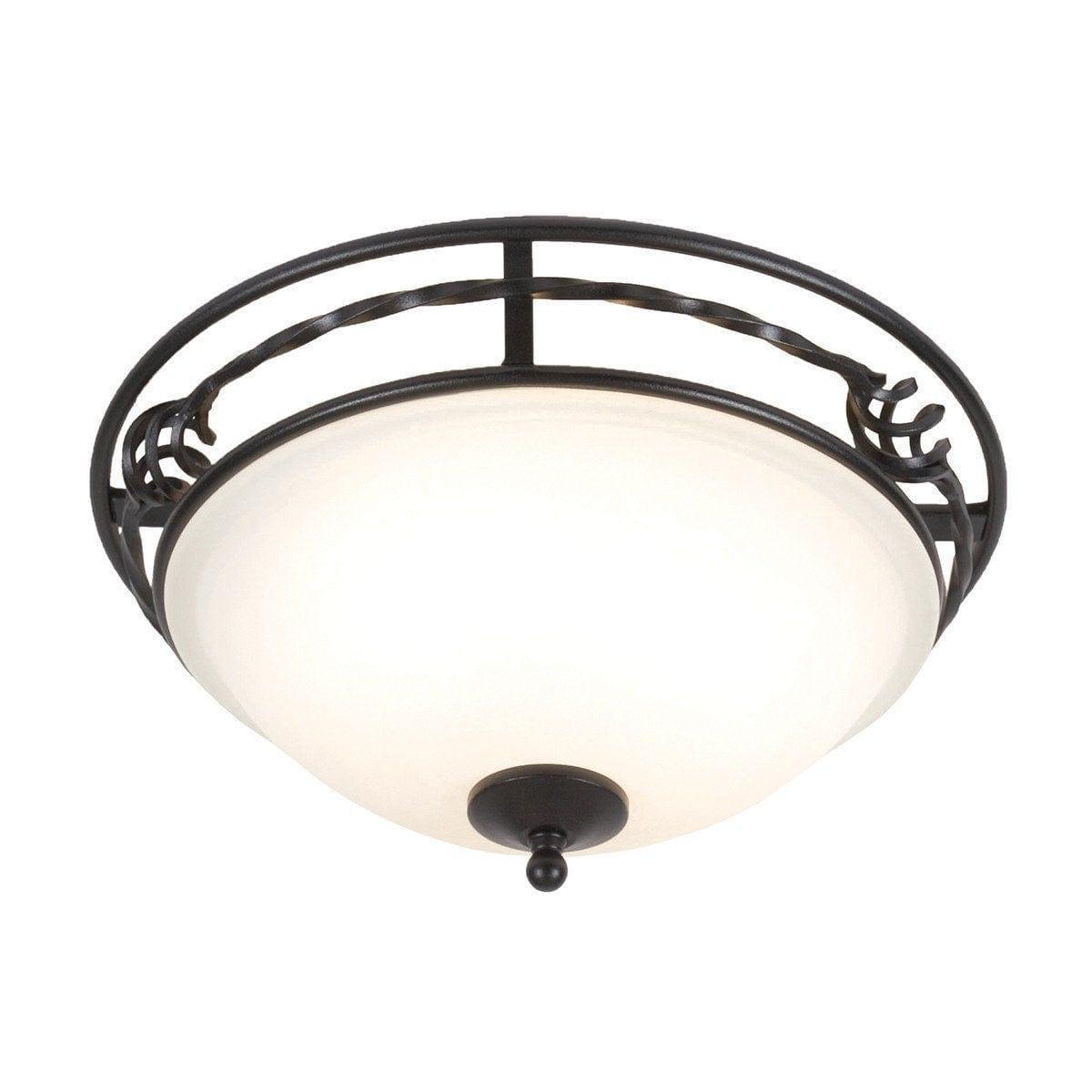 Art Deco Flush & Semi Flush - Pembroke Black Finish Flush Ceiling Light PB/F/A BLK