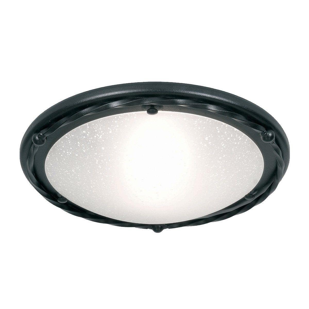 Art Deco Flush & Semi Flush - Pembroke Black Finish Flush Small Ceiling Light PB/F/B/BLK