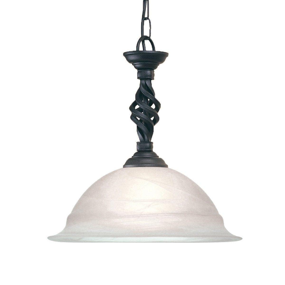 Art Deco Flush & Semi Flush - Pembroke Black Finish Pendant Ceiling Light PB/P BLK