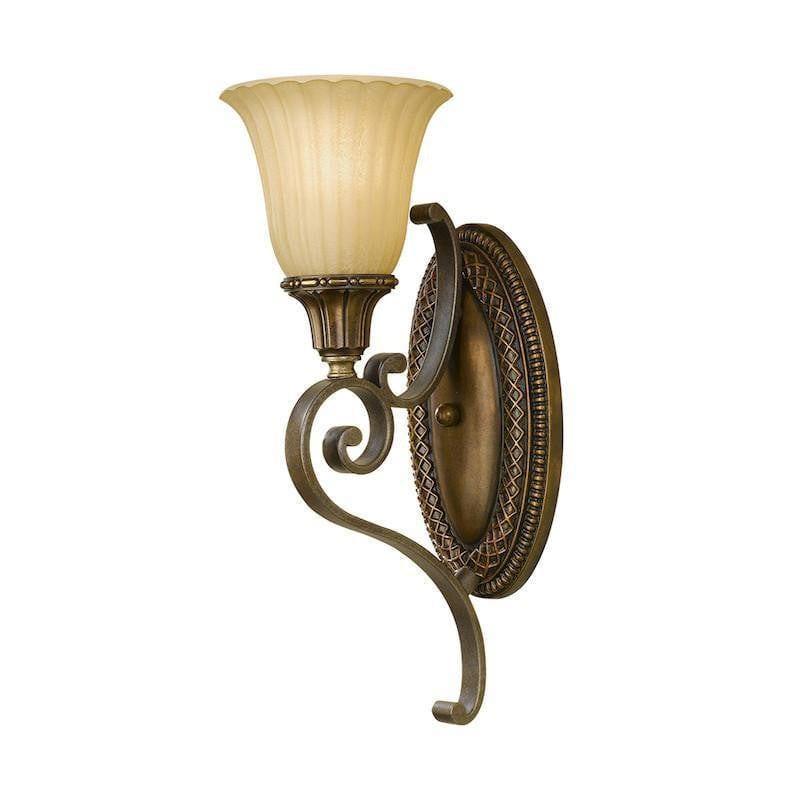 Art Deco Wall Lights - Feiss Kelham Hall Firenze Gold And British Bronze Finish Wall Light FE-KELHAM HALL1