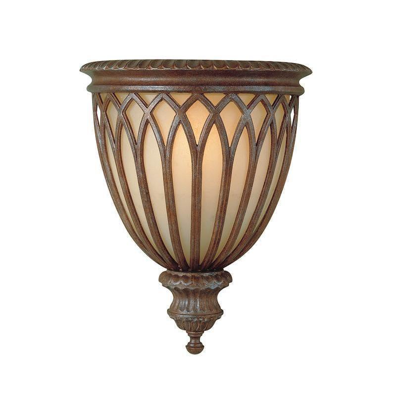 Art Deco Wall Lights - Feiss Stirling Castle British Bronze Finish Uplighting Wall Light FE-STIRLINGCASW1