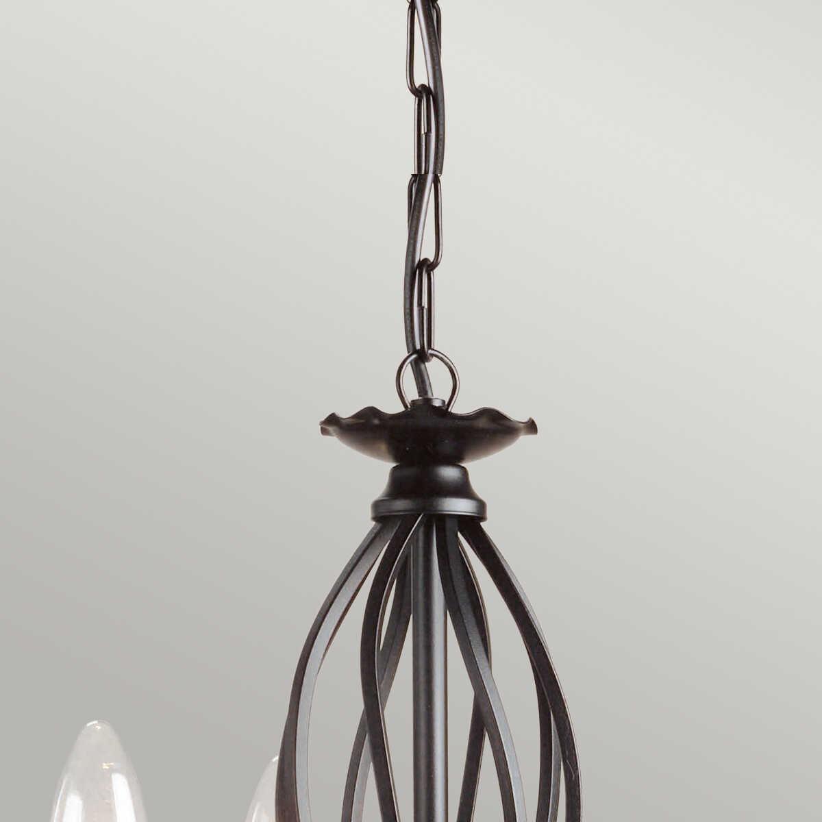 Elstead Lighting Artisan Black 3 Light Chandelier-Elstead Lighting-5-Tiffany Lighting Direct