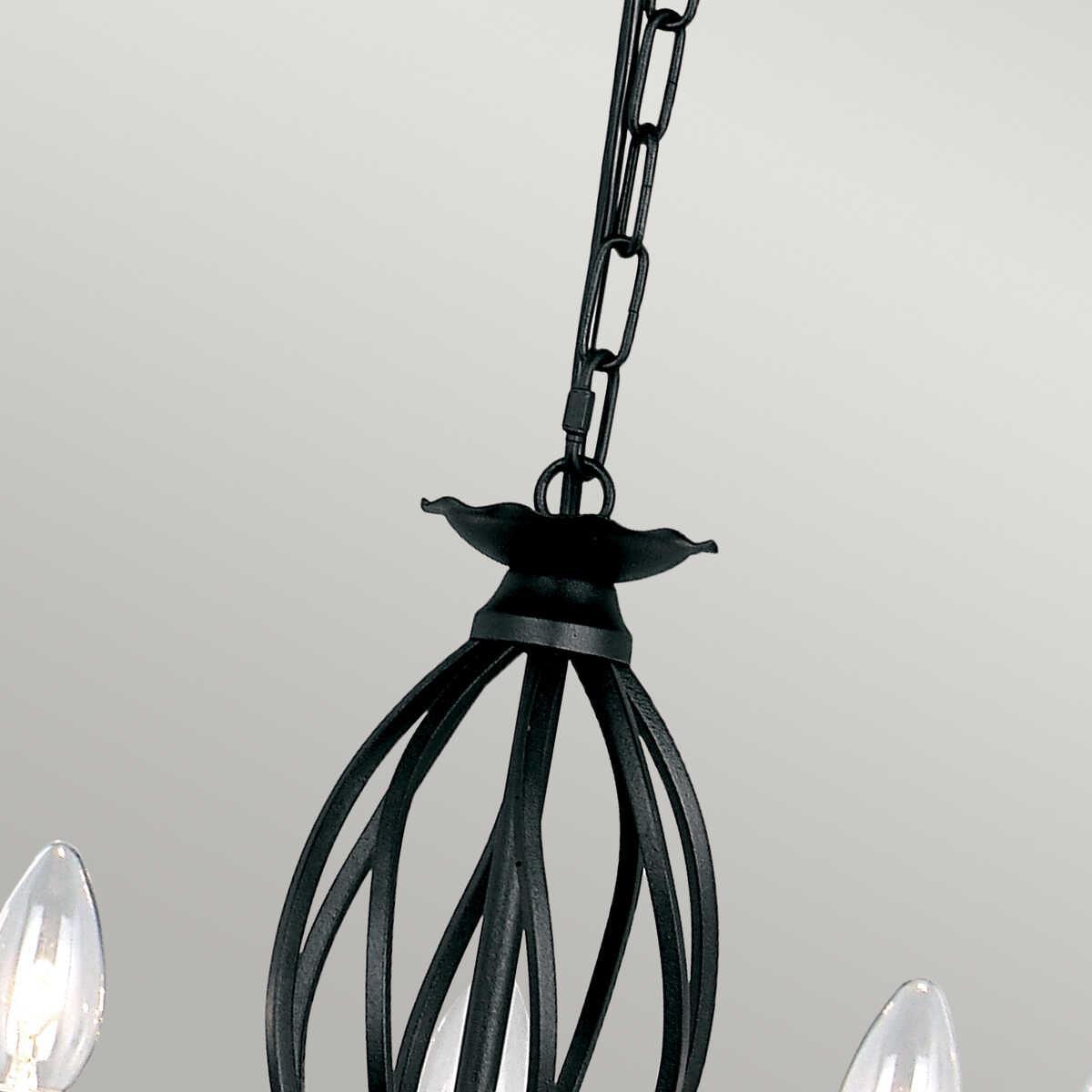 Elstead Lighting Artisan Black 5 Light Chandelier-Elstead Lighting-6-Tiffany Lighting Direct