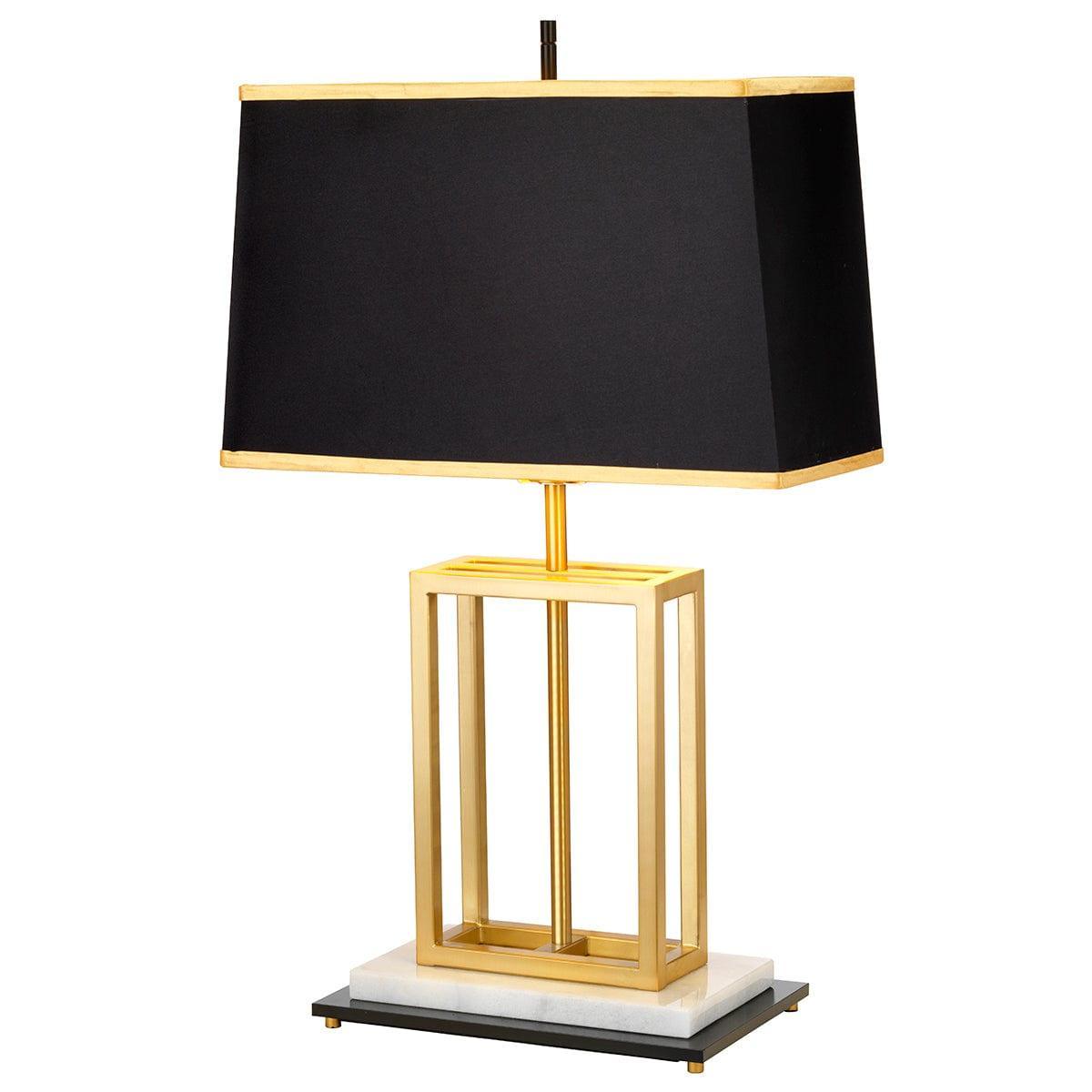 Atlas 1 Light Brushed Brass Table Lamp Elstead Lighting 1
