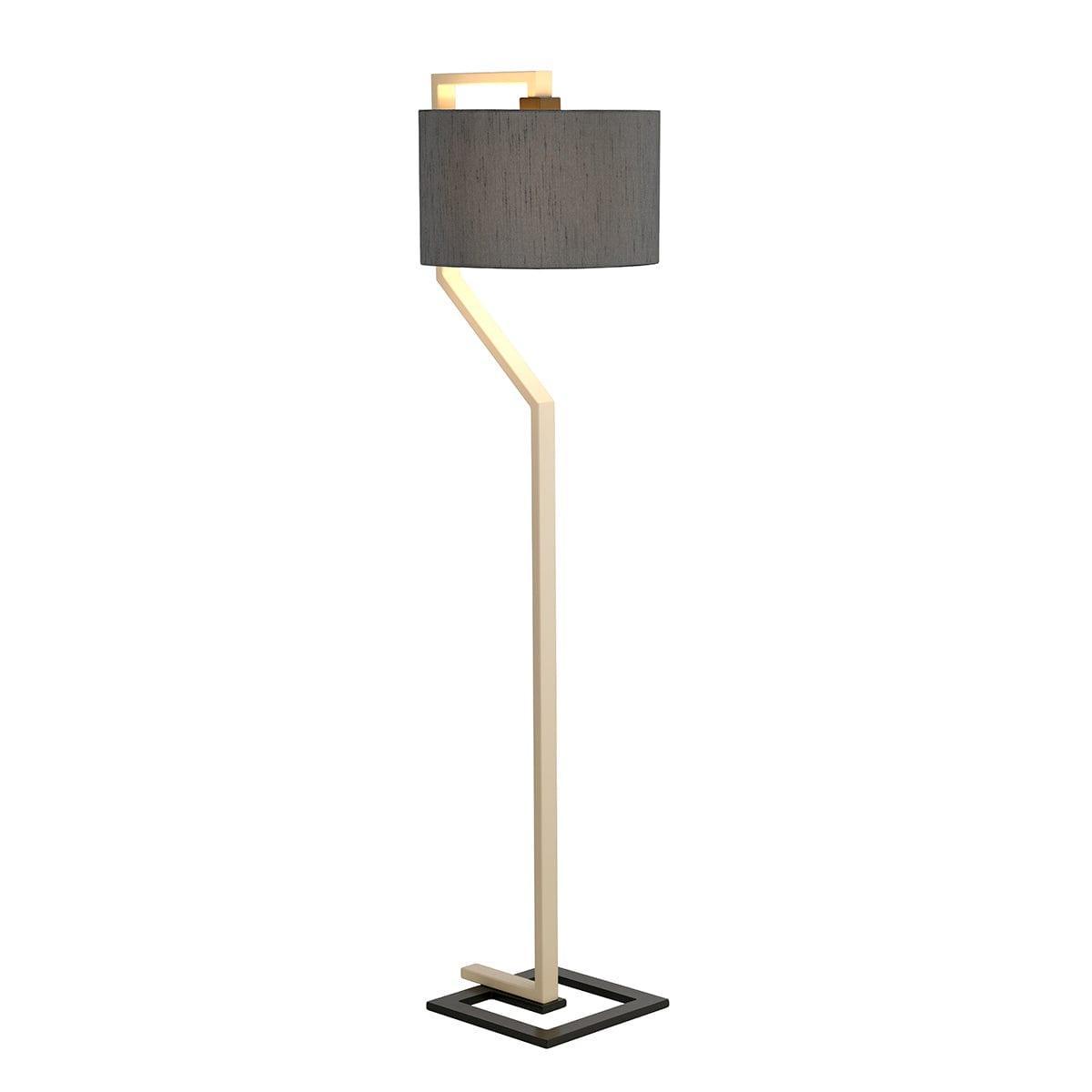 Elstead Lighting Axios Cream & Grey Floor Lamp & Grey Shade by Elstead Lighting 1