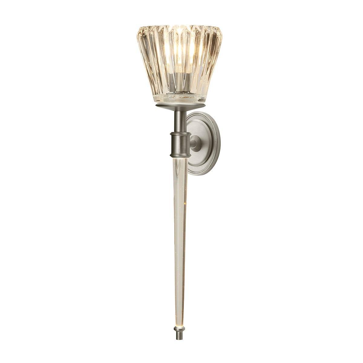 elstead agatha 2 light brushed nickel bathroom wall light