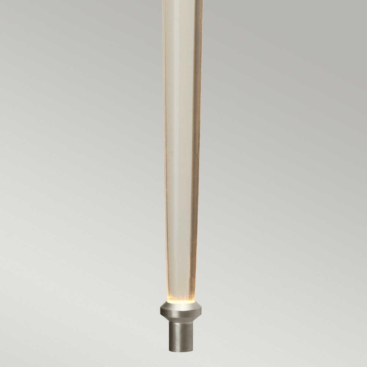 elstead agatha 2 light brushed nickel bathroom wall light Close Up LED Bulb