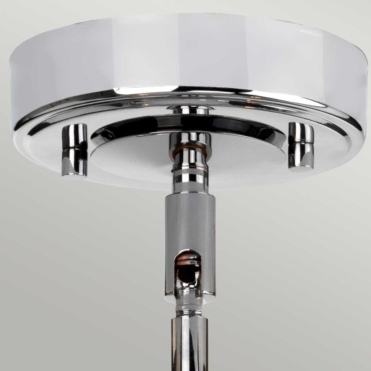 elstead agatha 3 light pendant polished chrome bathroom light Close Up