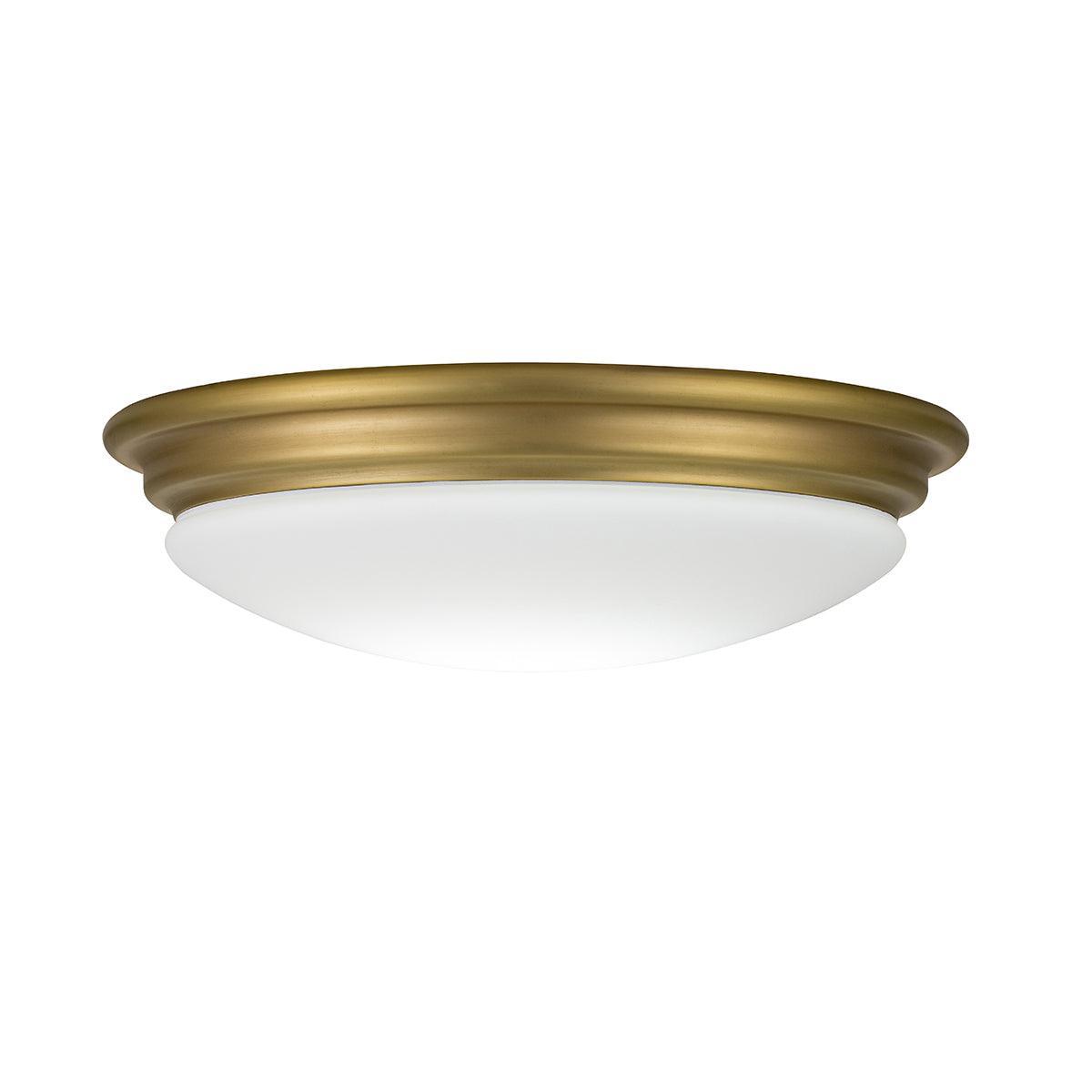 elstead brompton 1 light polished brass bathroom flush mount