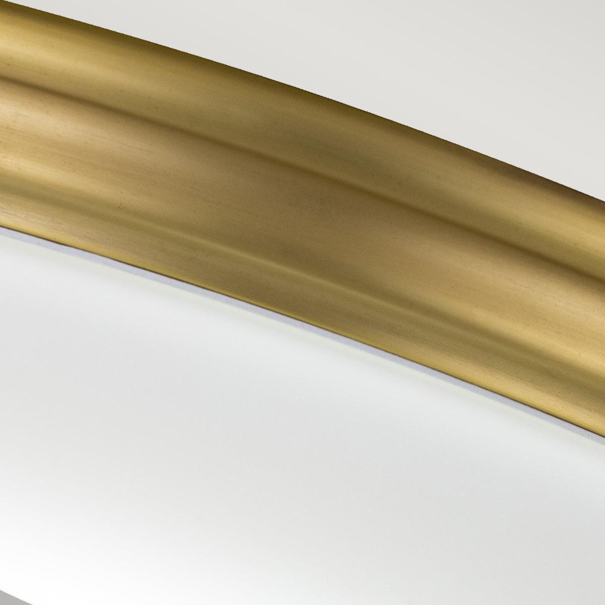 elstead brompton 1 light brass bathroom flush mount Detailed Close Up