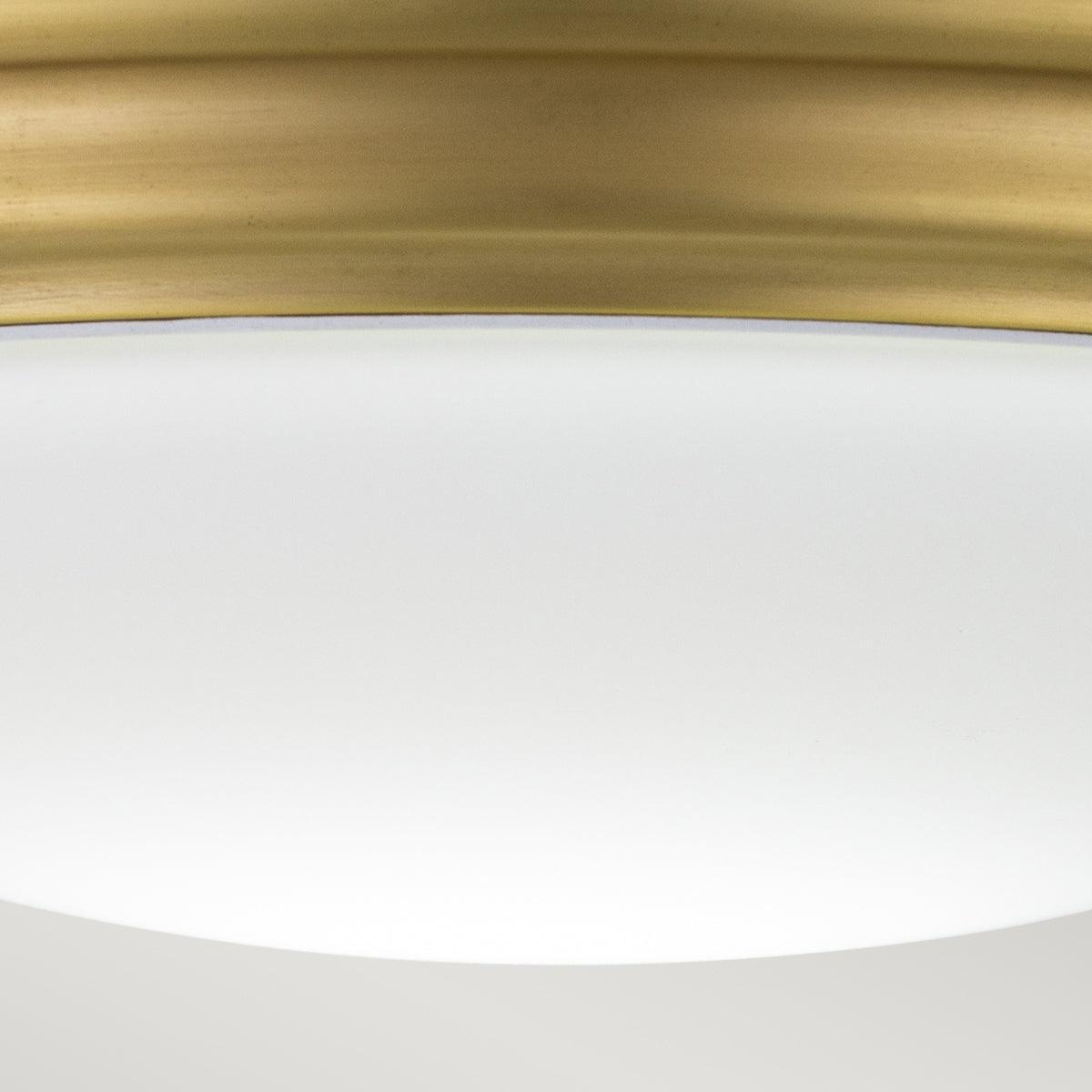 elstead brompton 1 light brass bathroom flush mount Living Room Close Up