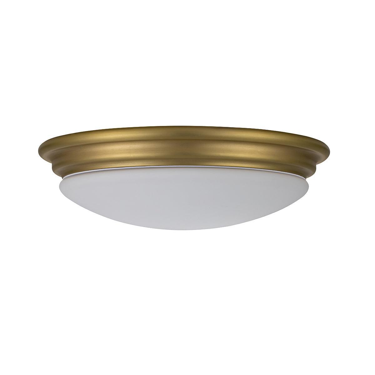 elstead brompton 1 light brass bathroom flush mount Close Up LED Bulb