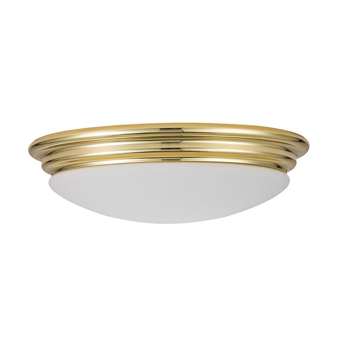 elstead brompton 1 light polished brass bathroom flush mount Living Room Close Up