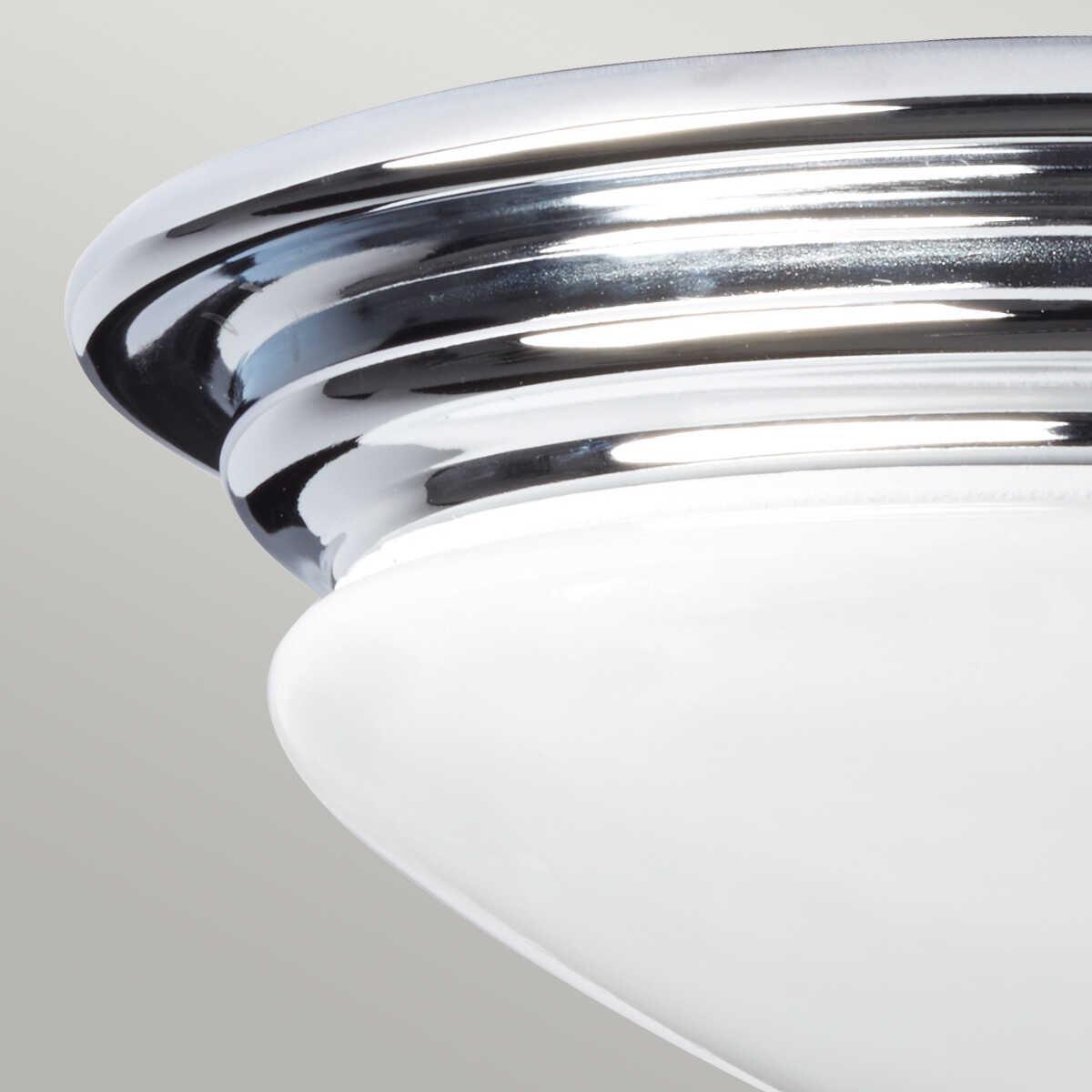brompton polished chrome finish flush led bathroom ceiling light Detailed Close Up