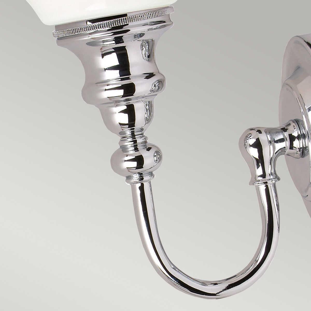 cheadle polished chrome finish bathroom wall light Detailed Close Up