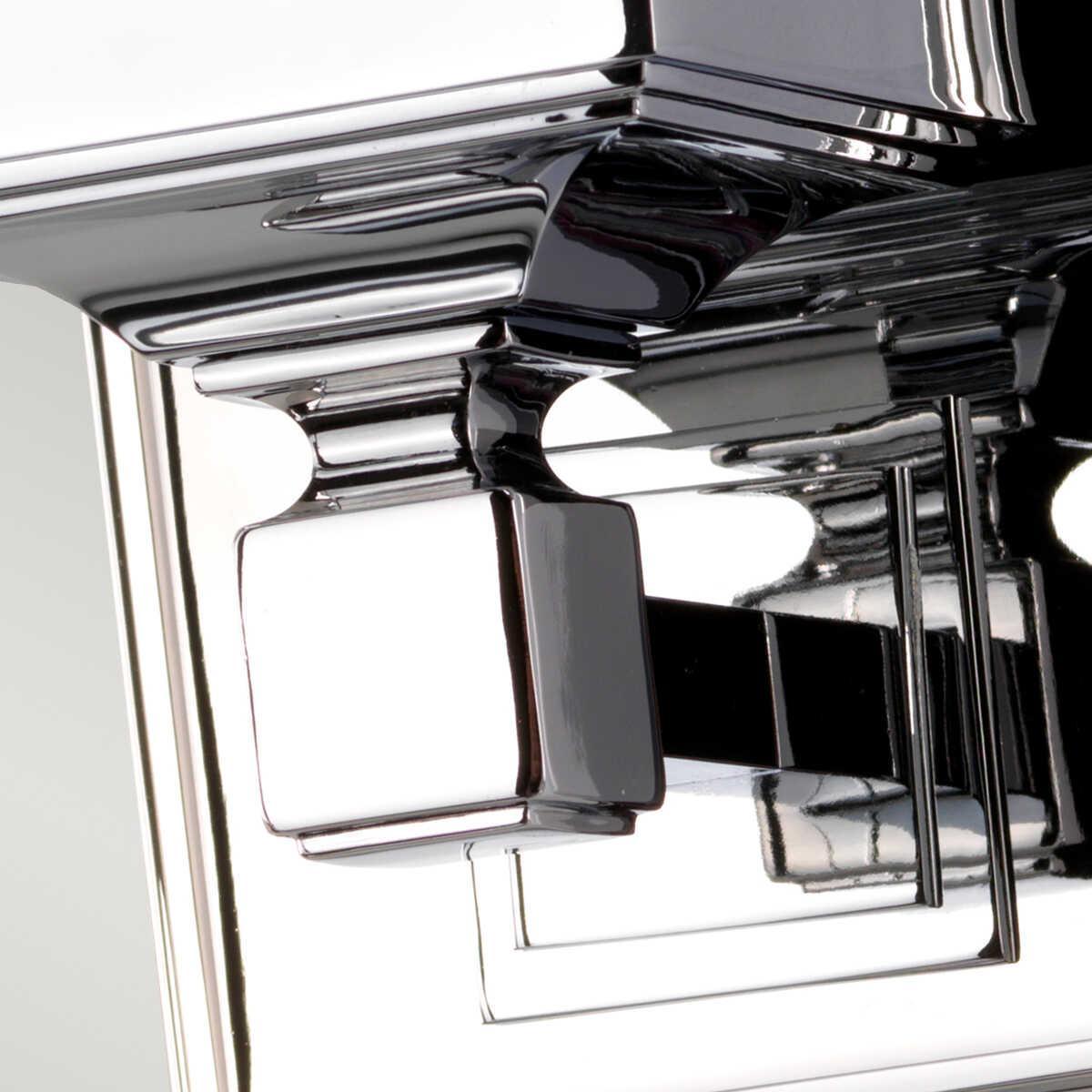 cambridge polished chrome finish bathroom wall light Detailed Close Up